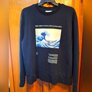 A.P.O.H. "The Great Wave off Kanagawa" men's  medium sweatshirt.